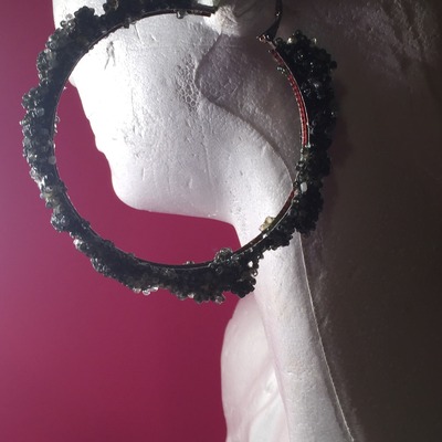 Beaded hoop earrings