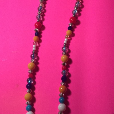 Beaded necklace with charm  - Thumbnail 3