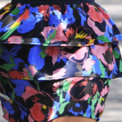 Layered floral skirt