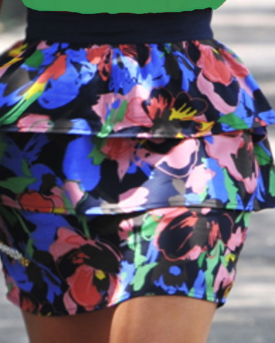 layered floral skirt