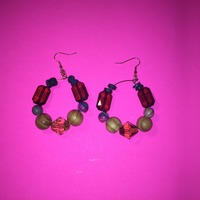 Beaded Circle Earrings - Thumbnail 2