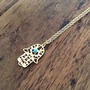 Turquoise Hamsa Necklace-2