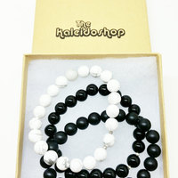 Matte Onyx Gemstone Beaded Bracelet - Thumbnail 3