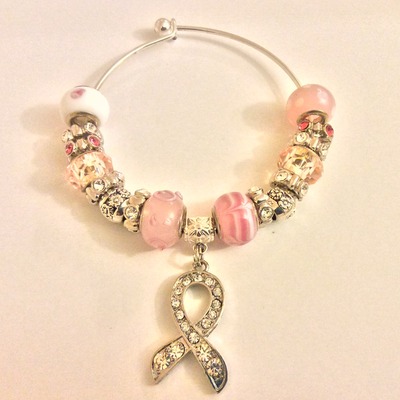 Breast Cancer Awareness Bangle Bracelet