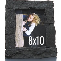 8x10 Black rock picture frame - Thumbnail 1