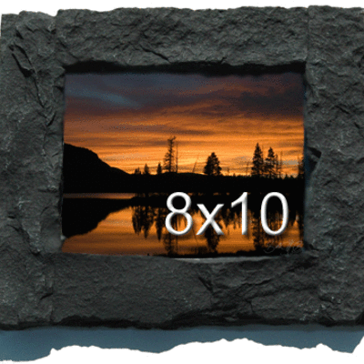 8x10 black rock picture frame