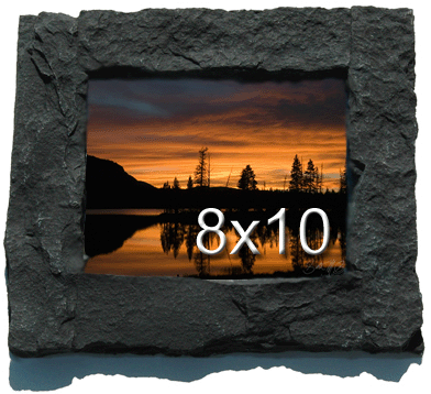 8x10 black rock picture frame