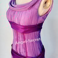 P003 Megara "Meg" Park Style Hercules Women's Costume Adult Dress gown chiffon - Thumbnail 3