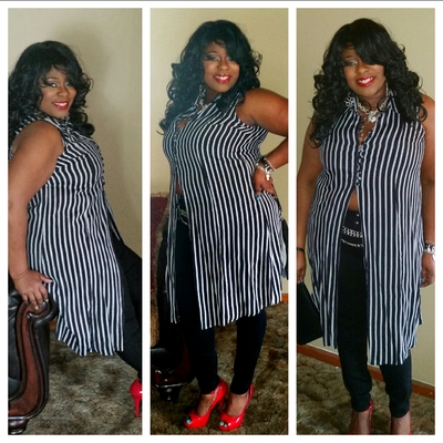 ASOS Brand Striped Maxi Tunic