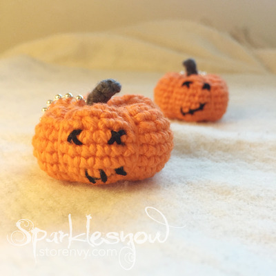 Halloween Pumpkin Keychain Orange