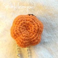 Halloween Pumpkin Keychain Orange - Thumbnail 1