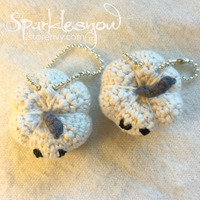 Halloween Pumpkin Keychain White - Thumbnail 1