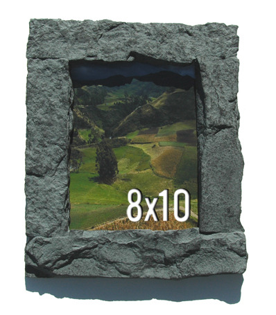 8x10 gray rock picture frame