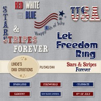 Stars & Stripes Forever (Digital Scrapbooking Kit) - Thumbnail 2