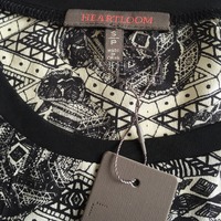 HEARTLOOM "Gretchen" Silk Short Sleeve Blouse - Thumbnail 1