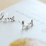 Gold LOVE Letter with pearl earrings - Thumbnail 2