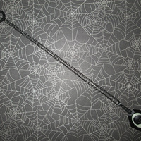 Small Black Coffin Necklace with Black and White Skull Cameo - Thumbnail 2