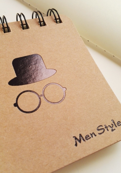 Hat and glasses notepad