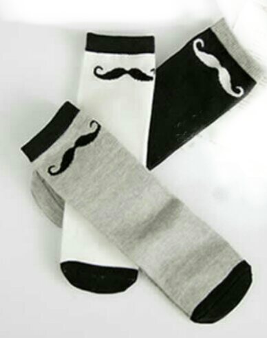 Mustache Tube Socks