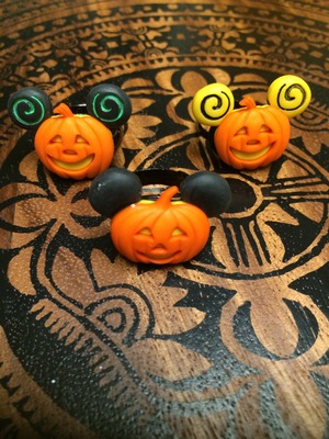 Mickey Pumpkin Adjustable Rings