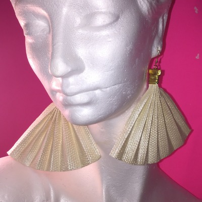 Paper fan earrings - Thumbnail 4