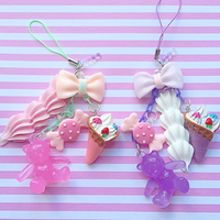 Kawaii Bear Phone Charm - Thumbnail 2