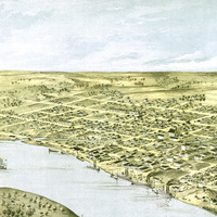 Atchison, Kansas in 1869 - Bird's Eye View Map, Aerial, Panorama, Vintage, Antique, Reproduction, Giclée, Fine Art, Wall Art, History - Thumbnail 3