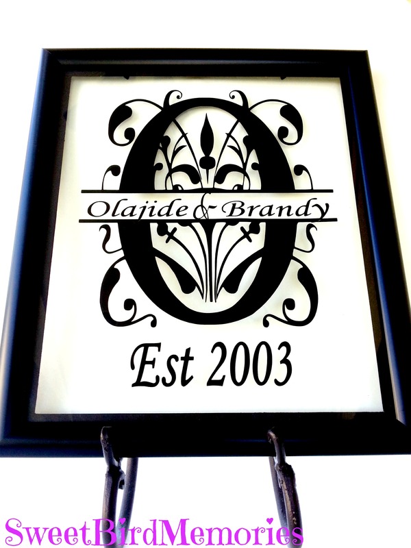 Split Letter Monogram Floating Frame 11x14