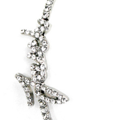 Crystal studded faith bracelet