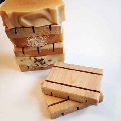 Cedar soap tray