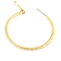 1 3/4" Hammered Hoop Earrings - Thumbnail 1