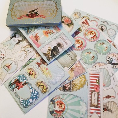 Holiday glitter sticker set