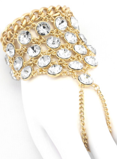 Acrylic Jewel Studded Slave Bracelet