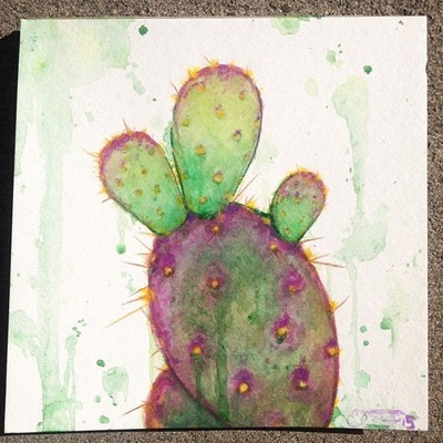 Cactus watercolour