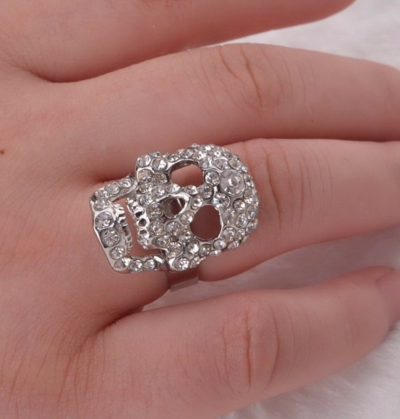 Gothic Punk Crystal Ring
