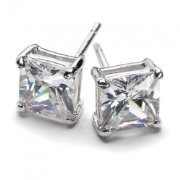 Lil Wayne Cubic Zirconia Stud Onyx Cz Square Earrings 