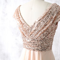 short bridesmaid dress, sparkle bridesmaid dress, glittery bridesmaid dress, short sleeve bridesmaid dress, bridesmaid dress for girls, E800 - Thumbnail 1