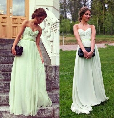 long bridesmaid dress, mint bridesmaid dress, cheap bridesmaid dress, chiffon bridesmaid dress, sweetheart bridesmaid dress, E805