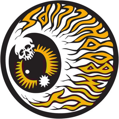  jimbo eyeball (orange) full color shaped vinyl sticker - Thumbnail 5