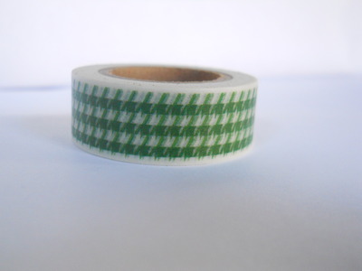 Green Houndstooth Washi