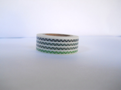 Green Squiggle Washi 