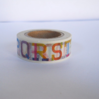 Rainbow block letters washi 