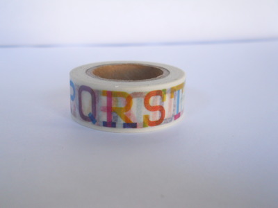 Rainbow Block Letters washi 