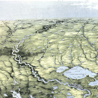 Louisiana, Mississippi, Alabama, and Part of Florida 1861 - Bird's Eye View, Aerial, Panorama, Vintage, Antique, Reproduction, Fine Art - Thumbnail 3