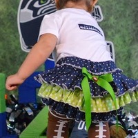 Girls Seattle Seahawks Outfits, Baby Girls Seahawks Football Outfit, Coming Home Outfit,Game Day - Thumbnail 1