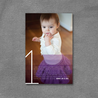 Purple ombre age card