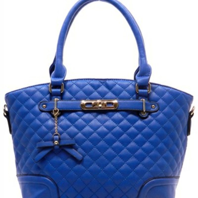 "stephanie" quilted top handle satchel
