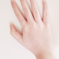 Heartbeat silver ring - Thumbnail 2