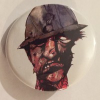 Who Will Save The World 4 Pinback Button Set  Zombies VS Soldiers - Thumbnail 3