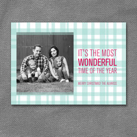 Plaid Holiday Printable Photo Card - Thumbnail 1